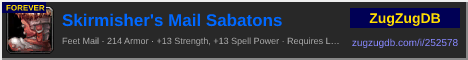 Skirmisher's Mail Sabatons: forum signature banner