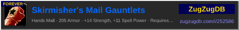 Skirmisher's Mail Gauntlets: forum signature banner