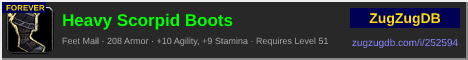 Heavy Scorpid Boots: forum signature banner