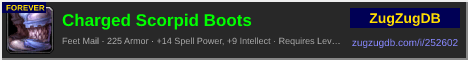 Charged Scorpid Boots: forum signature banner