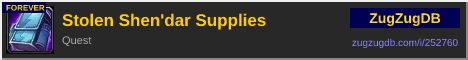 Stolen Shen'dar Supplies: forum signature banner