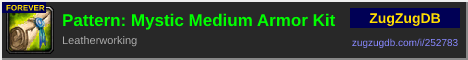Pattern: Mystic Medium Armor Kit: forum signature banner
