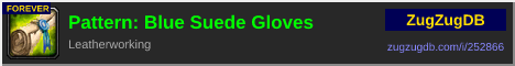 Pattern: Blue Suede Gloves: forum signature banner