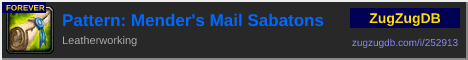 Pattern: Mender's Mail Sabatons: forum signature banner
