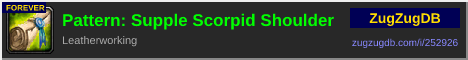Pattern: Supple Scorpid Shoulder: forum signature banner