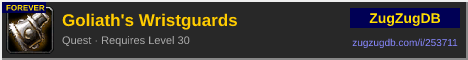 Goliath's Wristguards: forum signature banner