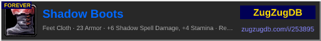 Shadow Boots: forum signature banner