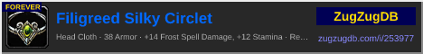 Filigreed Silky Circlet: forum signature banner