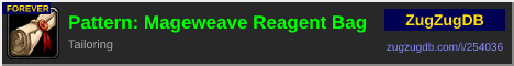 Pattern: Mageweave Reagent Bag: forum signature banner