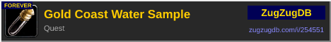 Gold Coast Water Sample: forum signature banner