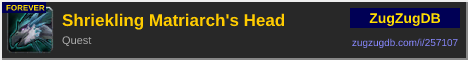 Shriekling Matriarch's Head: forum signature banner