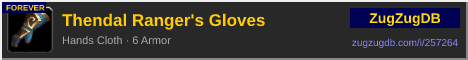 Thendal Ranger's Gloves: forum signature banner
