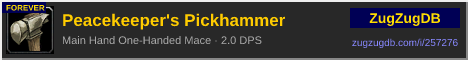 Peacekeeper's Pickhammer: forum signature banner