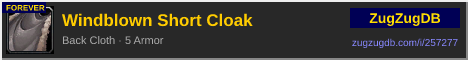 Windblown Short Cloak: forum signature banner