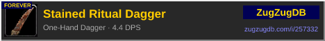 Stained Ritual Dagger: forum signature banner