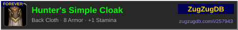 Hunter's Simple Cloak: forum signature banner