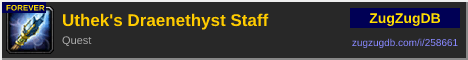 Uthek's Draenethyst Staff: forum signature banner