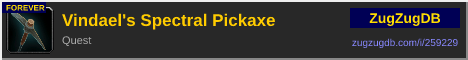 Vindael's Spectral Pickaxe: forum signature banner