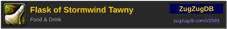 Flask of Stormwind Tawny: forum signature banner