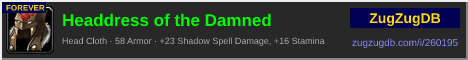 Headdress of the Damned: forum signature banner