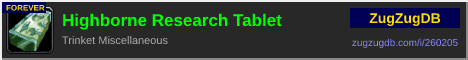 Highborne Research Tablet: forum signature banner
