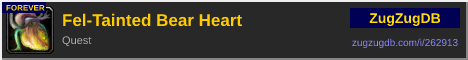 Fel-Tainted Bear Heart: forum signature banner