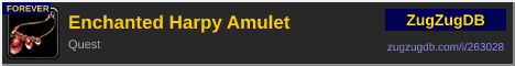 Enchanted Harpy Amulet: forum signature banner