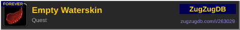 Empty Waterskin: forum signature banner