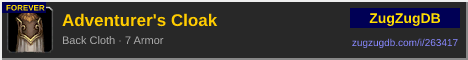 Adventurer's Cloak: forum signature banner