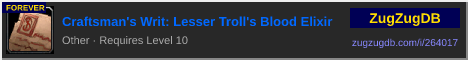 Craftsman's Writ: Lesser Troll's Blood Elixir: forum signature banner