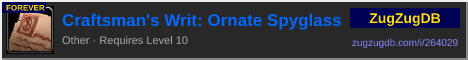 Craftsman's Writ: Ornate Spyglass: forum signature banner