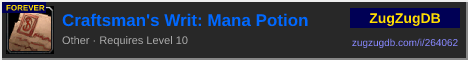 Craftsman's Writ: Mana Potion: forum signature banner