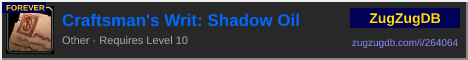 Craftsman's Writ: Shadow Oil: forum signature banner