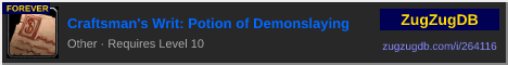 Craftsman's Writ: Potion of Demonslaying: forum signature banner