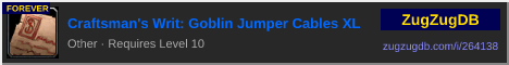 Craftsman's Writ: Goblin Jumper Cables XL: forum signature banner