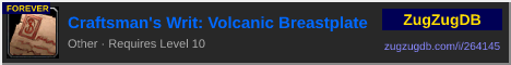 Craftsman's Writ: Volcanic Breastplate: forum signature banner
