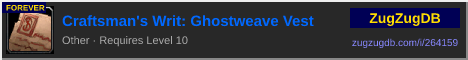 Craftsman's Writ: Ghostweave Vest: forum signature banner