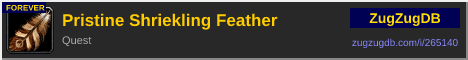 Pristine Shriekling Feather: forum signature banner