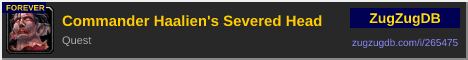 Commander Haalien's Severed Head: forum signature banner