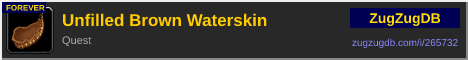 Unfilled Brown Waterskin: forum signature banner