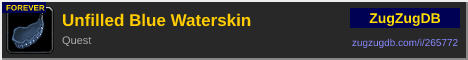 Unfilled Blue Waterskin: forum signature banner
