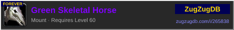 Green Skeletal Horse: forum signature banner