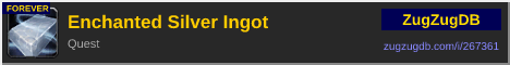 Enchanted Silver Ingot: forum signature banner