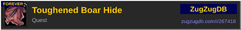 Toughened Boar Hide: forum signature banner