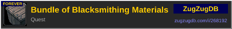 Bundle of Blacksmithing Materials: forum signature banner