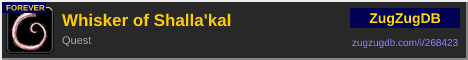 Whisker of Shalla'kal: forum signature banner