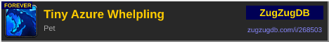 Tiny Azure Whelpling: forum signature banner