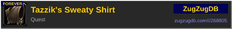 Tazzik's Sweaty Shirt: forum signature banner