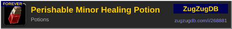 Perishable Minor Healing Potion: forum signature banner