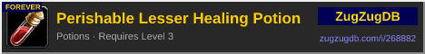Perishable Lesser Healing Potion: forum signature banner